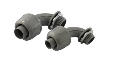 comprar Color hermético roscado del gris del conector del ángulo de las colocaciones plásticas del conducto online manufacture